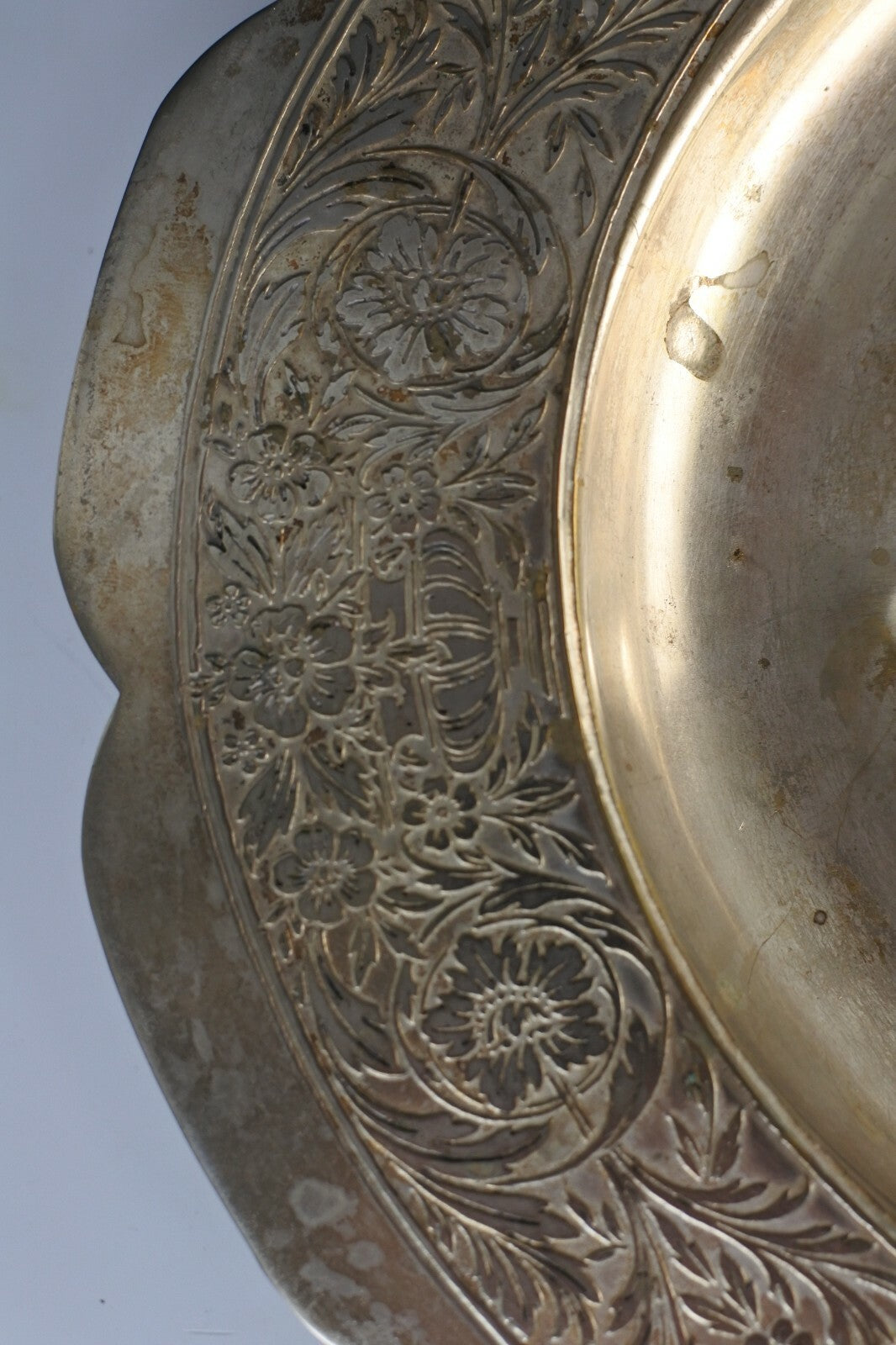 E.P-N.S  Vintage Silverplate Footed Meat Platter