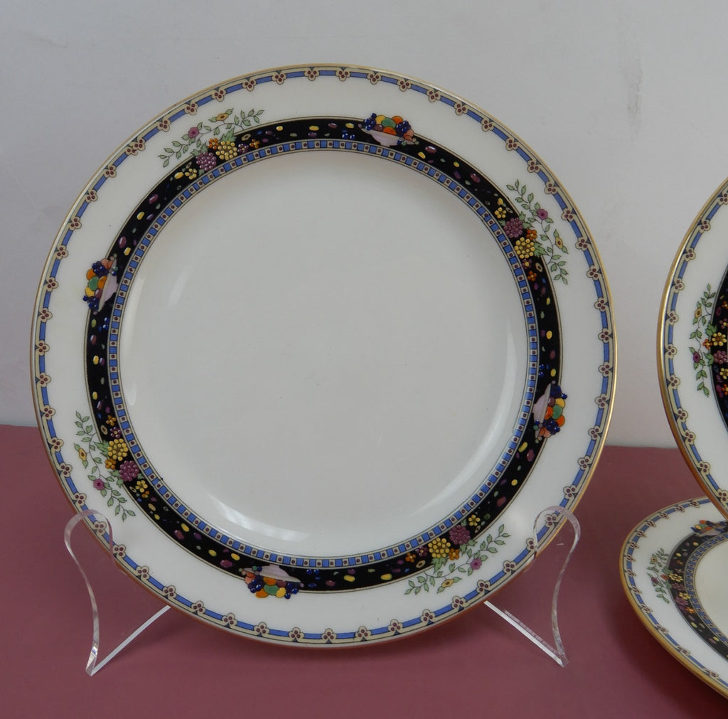 Set of One Salad Plate ,Two B/B Plates Lenox Coronado Pattern with Enamel