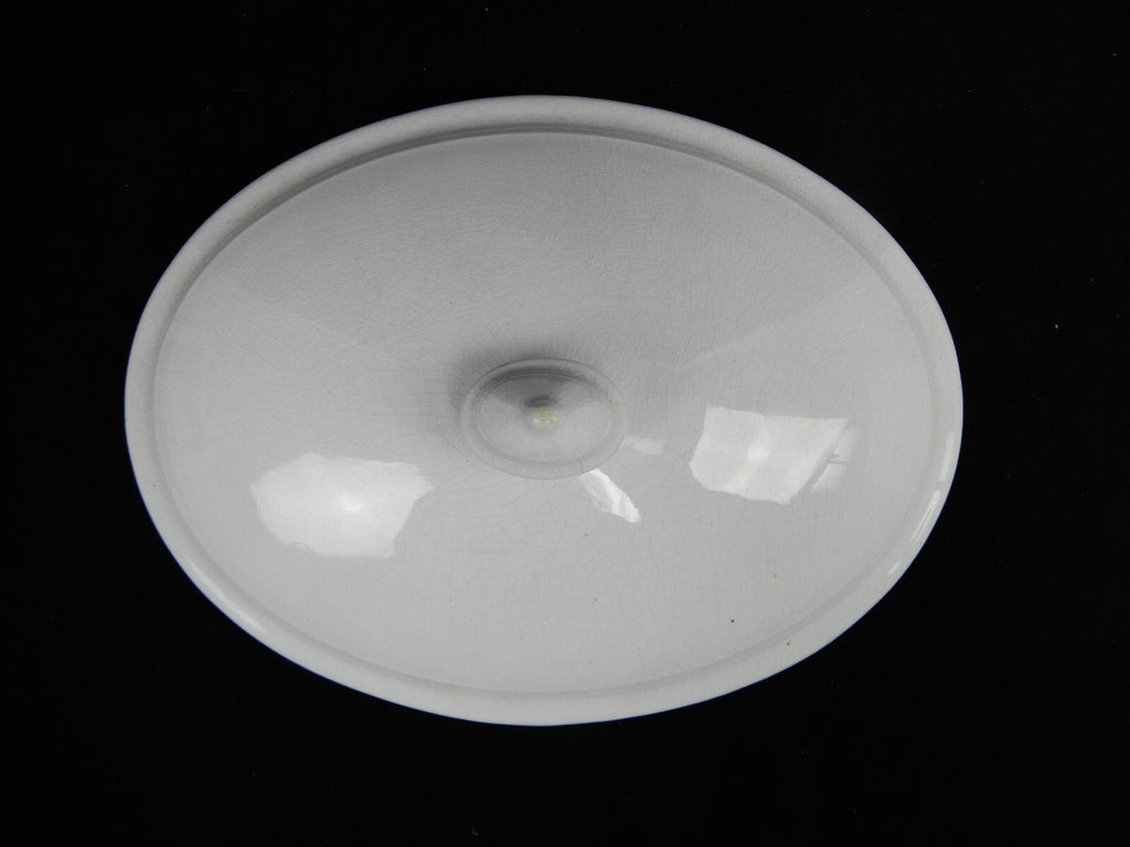 Antique J&G Meakin White Ironstone Casserole Dish Lid