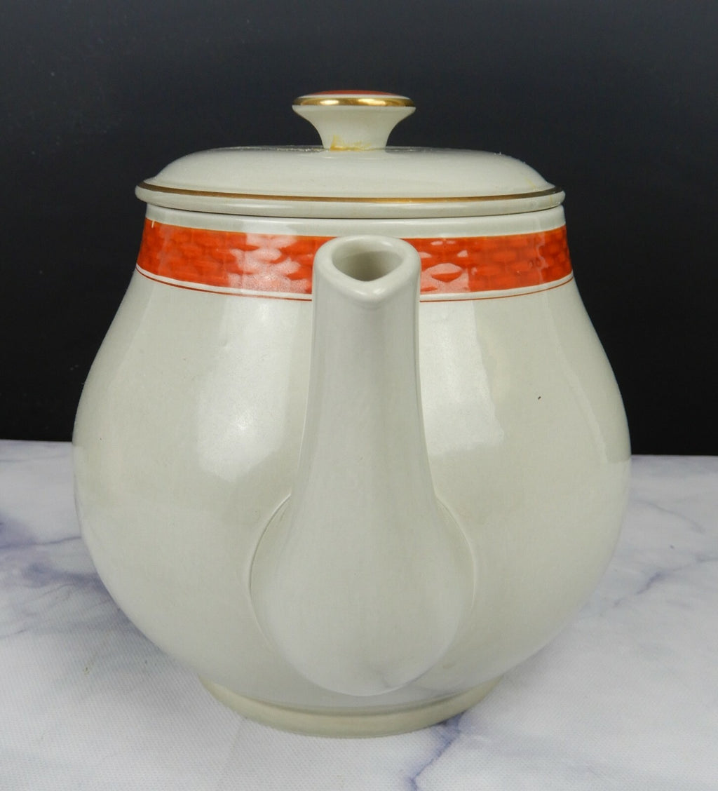 Royal Copenhagen Aluminia Oranja Tureby Square Tea/Coffee Pot