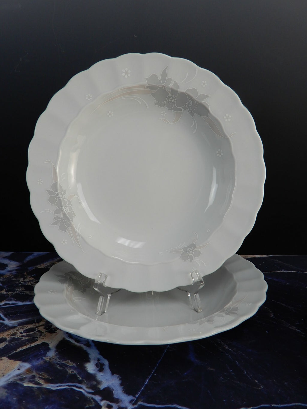5 Piece Eschenbach Porzellan Toledo Orchid Decor 2665 Coupe Soup Bowls