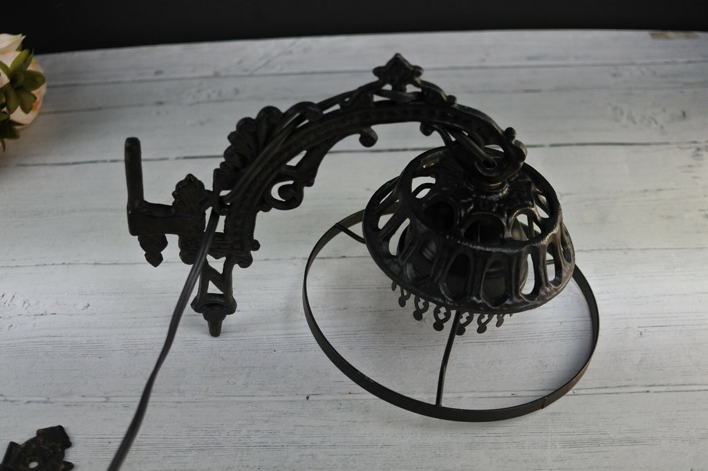 Vintage Indoor Cast Iron Wall Mount Light Fixture *Sold As Is*