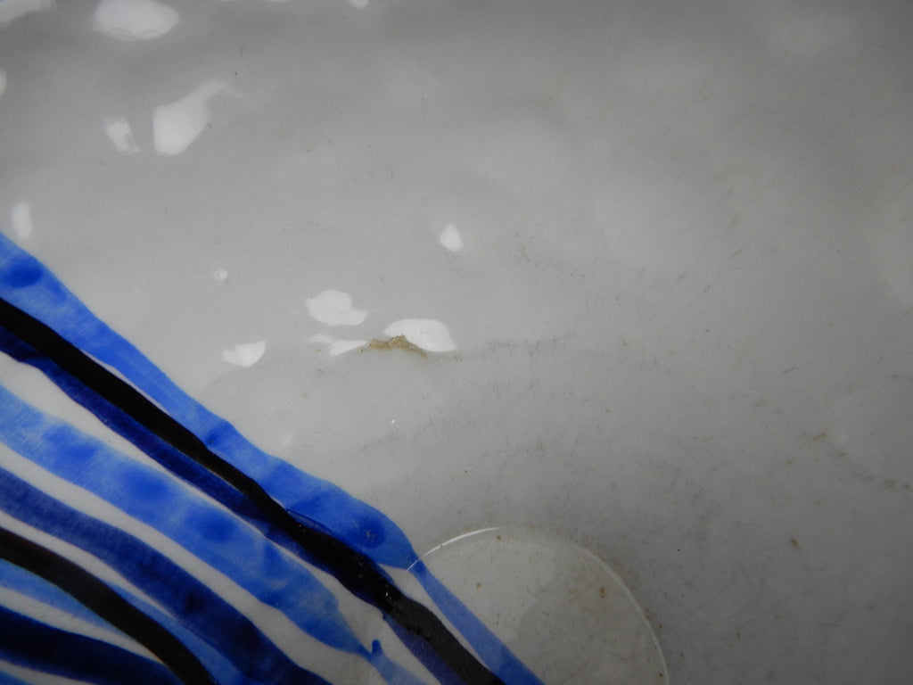 Two Zanolli Italian Hand Painted Bowls, Blue And White