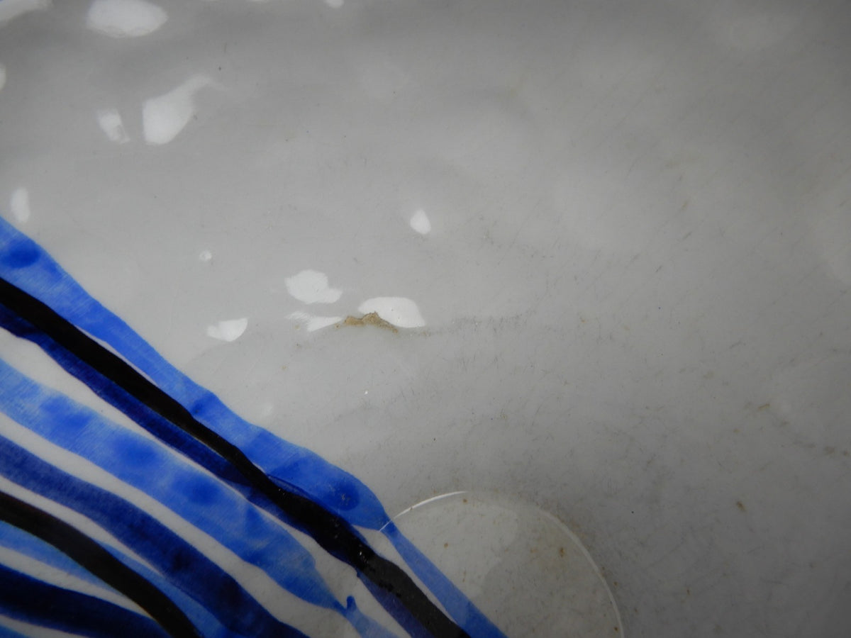 Two Zanolli Italian Hand Painted Bowls, Blue And White