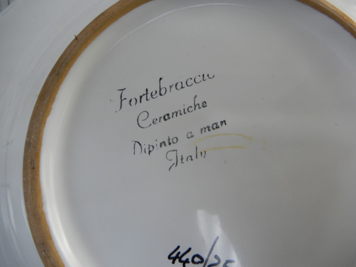 Set Of 4 Fortebraccio Ceramiche Italy Flora 10-1/4" Pasta Bowls
