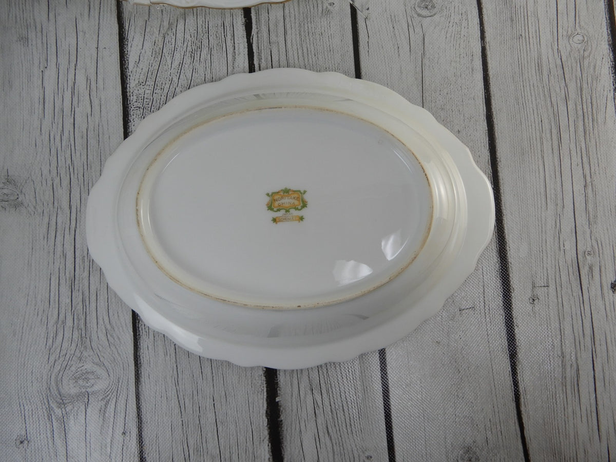 Vintage Noritake China "Schenley " Pattern Japan ~Two Platters, One Oval Bowl