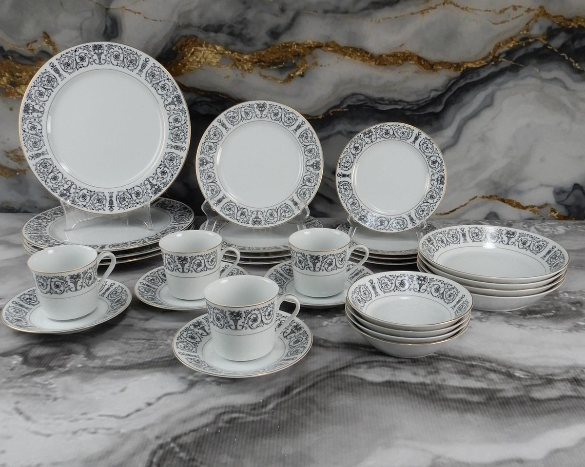 24 Pieces 6-Piece 4 Place Setting Coventry Fine China Japan "Laurent" Pattern