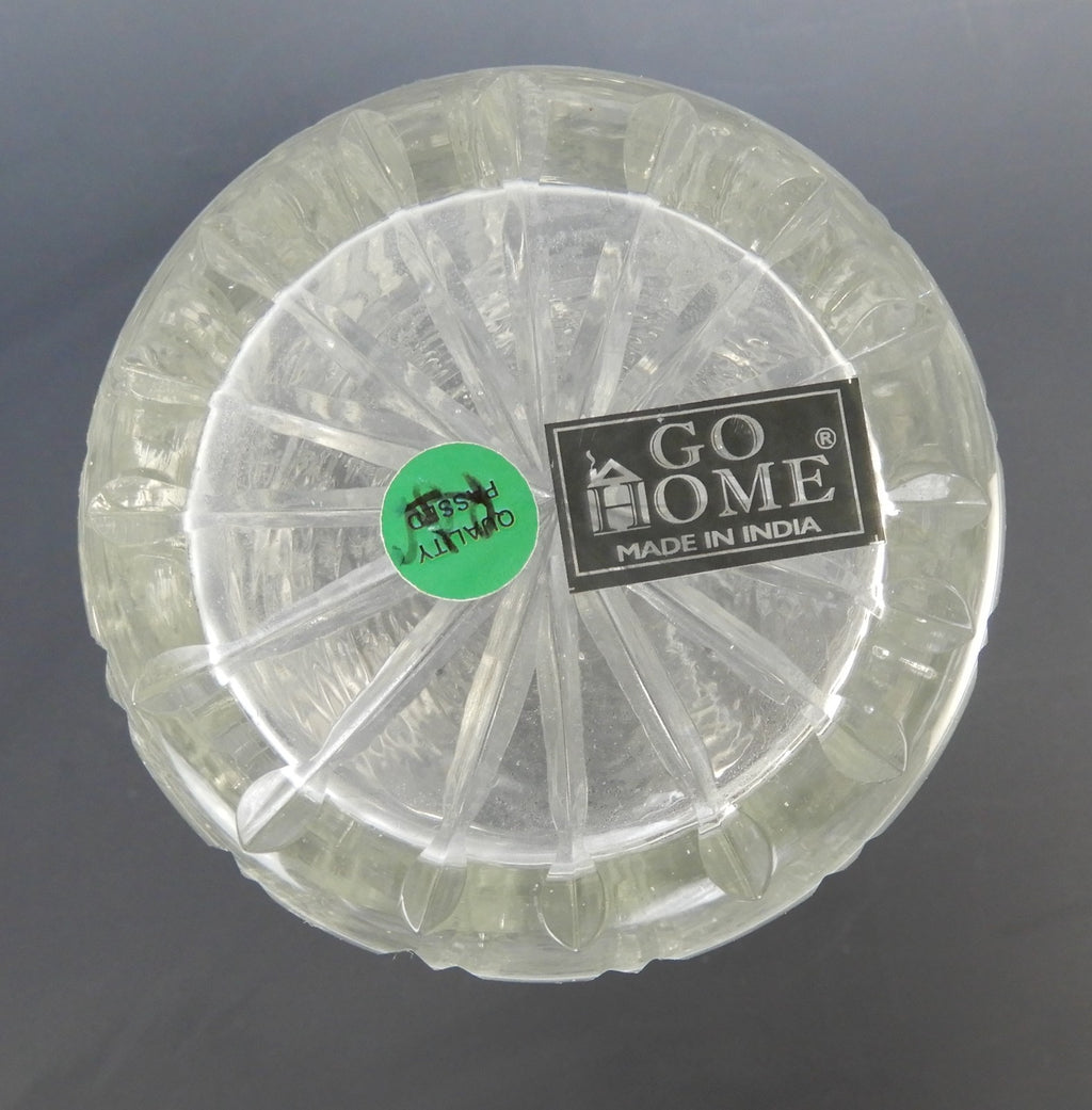GO Home Modern Clear Glass Round Decanter 12-1/2" Tall