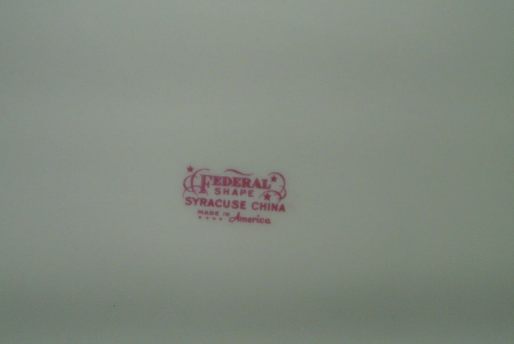 Vtge Federal Shape Syracuse China Victoria Rose -Platter and Relish Dish