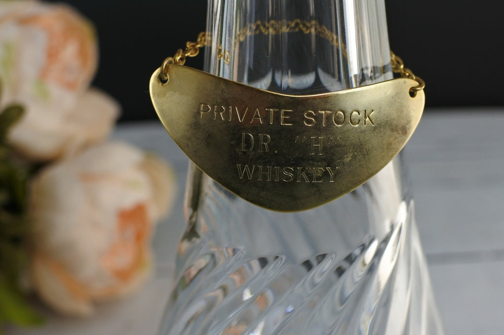 Vintage Large Vintage Crystal Whiskey Decanter