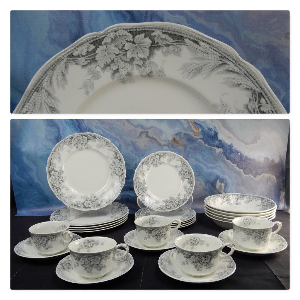 Imperial Pottery Harvest Grapes and Wheat 5-Piece Place Setting for 5