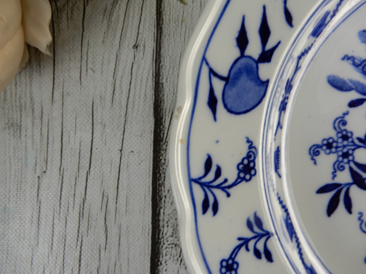 Antiq. c.1880s Meissen Brown Westhead Moore England Blue Onion Plate 9-3/4"