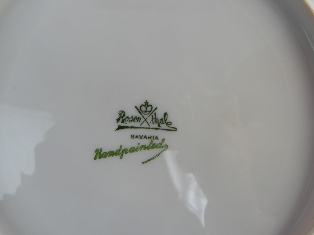 Signed Rosenthal Hand Painted Floral Rose Plate 9"