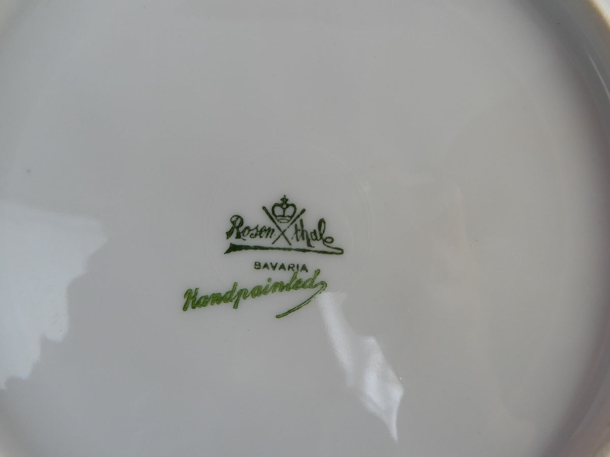 Signed Rosenthal Hand Painted Floral Rose Plate 9"