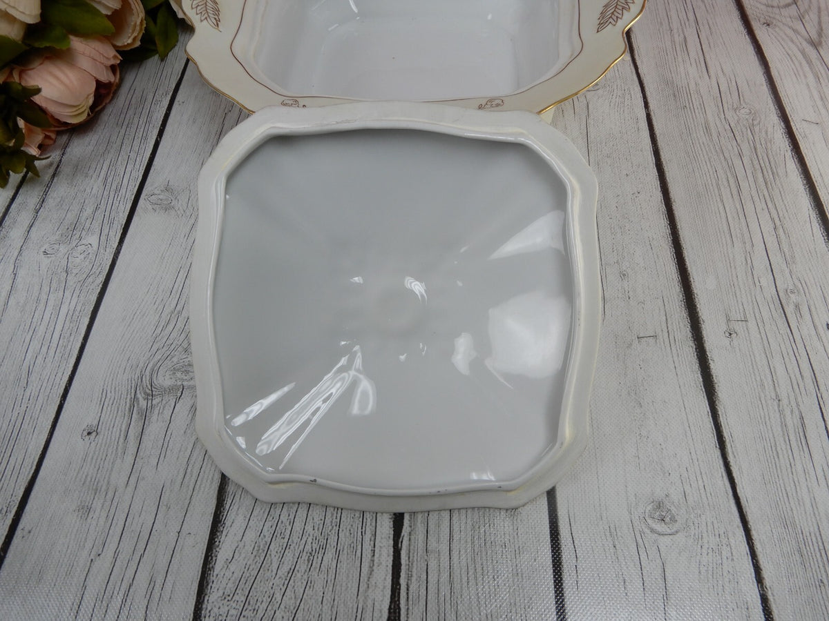 Anniversary Craftsman China Square Covered Vegetable Bowl Patten # 178