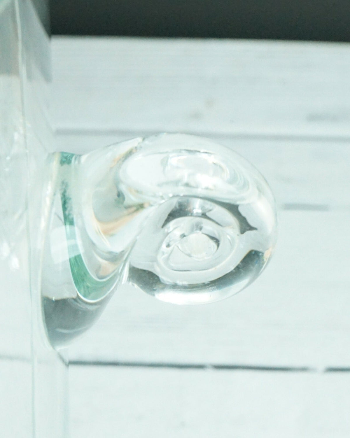Vintage Ice Bucket Clear Cut Glass Handled Home Decor Serving Glass