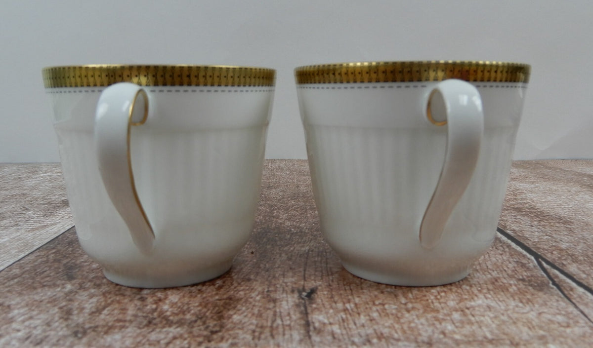 Vintage 5-Piece Mismatch Gold Accented Tea Set With Cups and Saucers (Germany)