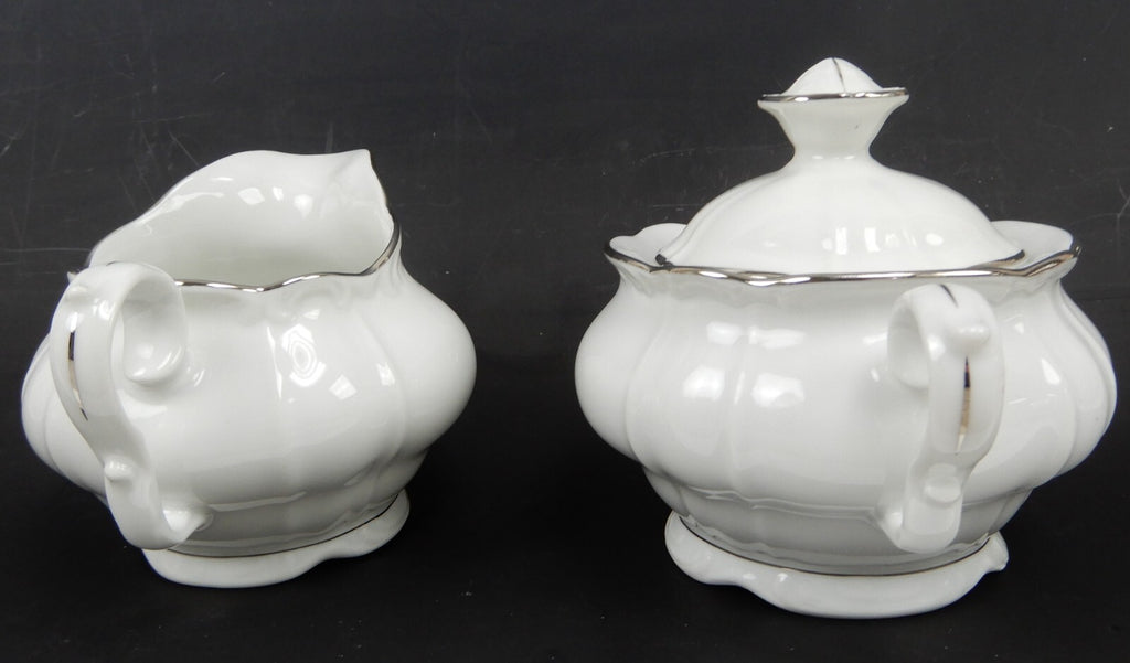 Vintage Fine Bohemian China Czechoslovakia "Contesa"~ Sugar Bowl & Creamer