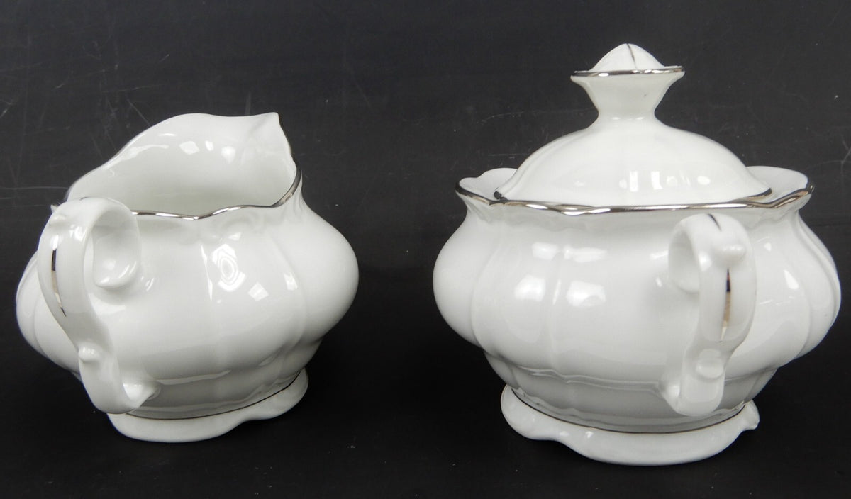 Vintage Fine Bohemian China Czechoslovakia "Contesa"~ Sugar Bowl & Creamer