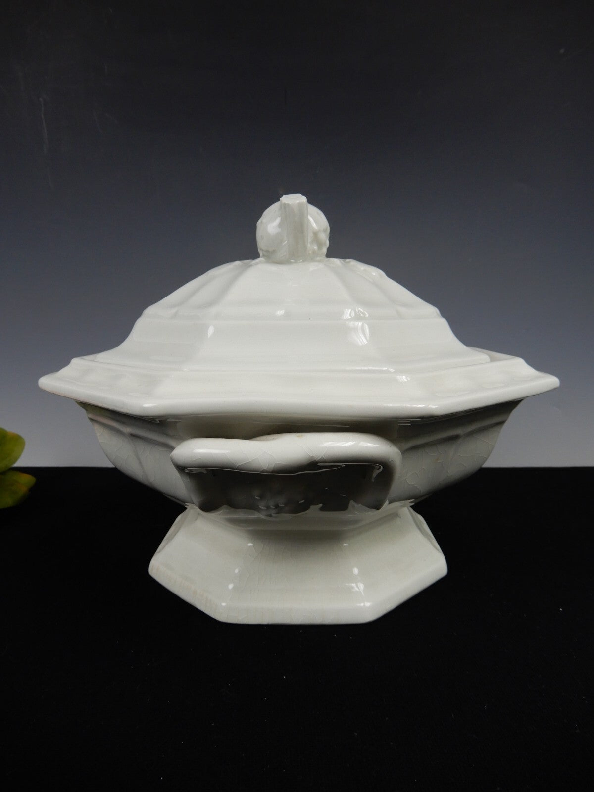 Vintage Red Cliff Ironstone Octagonal Lidded Tureen
