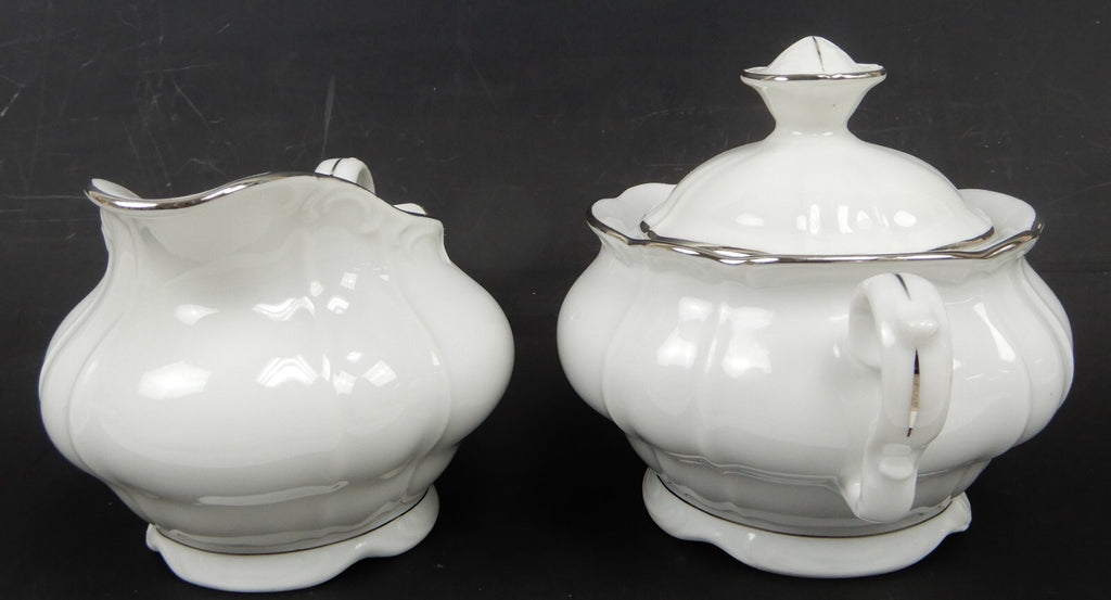 Vintage Fine Bohemian China Czechoslovakia "Contesa"~ Sugar Bowl & Creamer