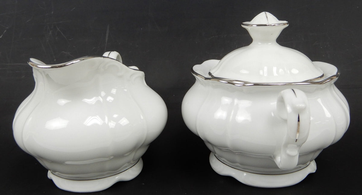 Vintage Fine Bohemian China Czechoslovakia "Contesa"~ Sugar Bowl & Creamer