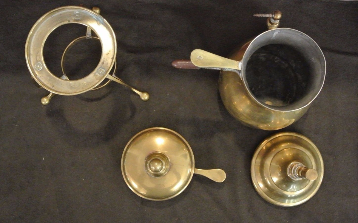 Vintage Old Brass F&R Fischer Kettle Pot DRGM 268000 / Boiler, Tea Kettle