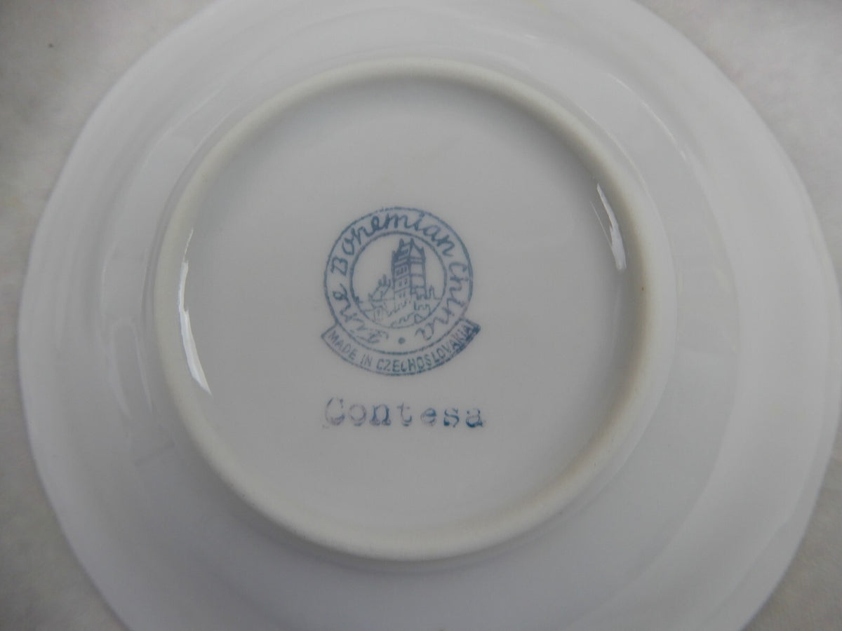 Vintage 24 Piece Fine Bohemian China Czechoslovakia "Contesa"~ 4 Place Setting