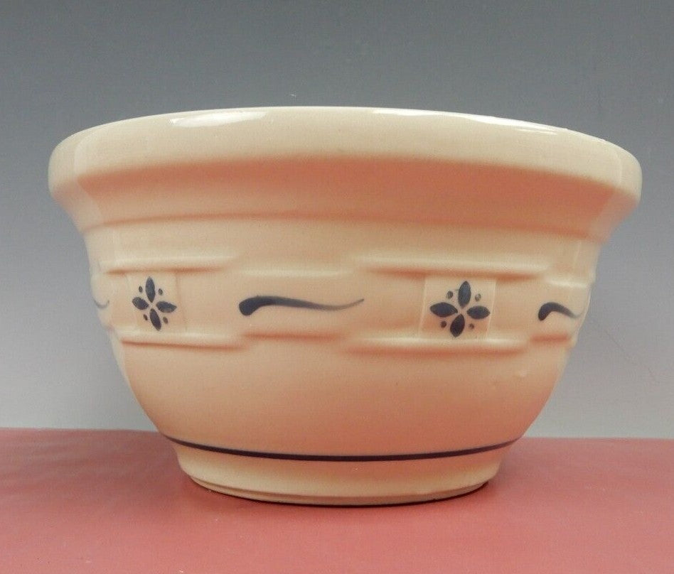 Longaberger Pottery Woven Traditions 8"  Medium Size Mixing Bowl Made in USA