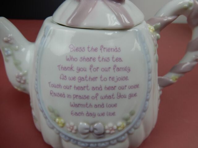 Vintage The Enesco Precious Moments Authentic Decorative Porcelain Tea Pot