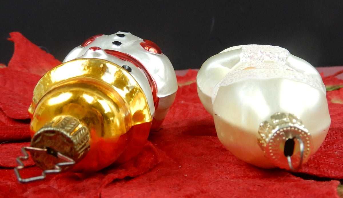2 Vintage Czech and German Christmas Ornaments Glass Collectible Decoration