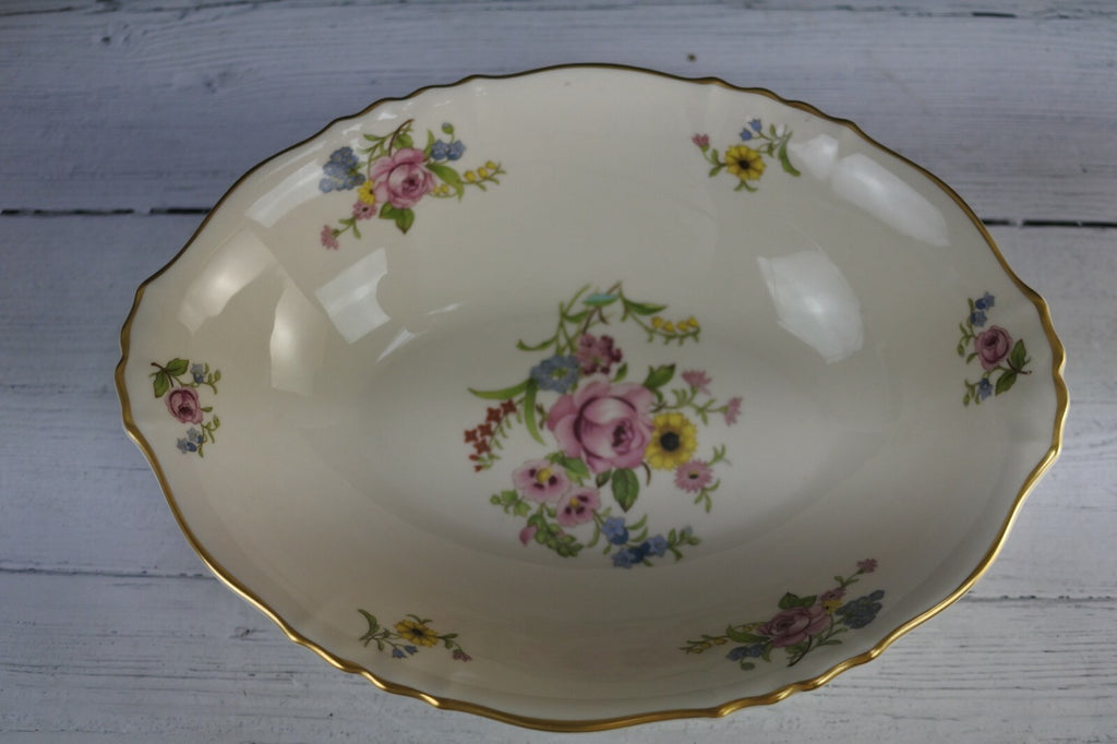 Vintage Federal Syracuse Gravy Boat And Oval Serving "Portland" Pattern China