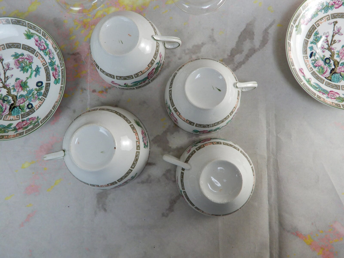 Set of 4 Myott Son&Co. England" Indian Tree" Cups and Sauces