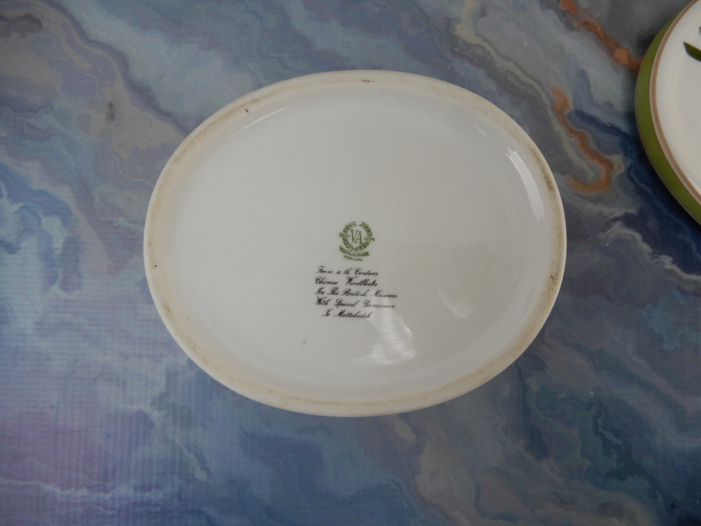 Mottahedeh Vista Alegre Oval Trinket Box Woodblock  British Museum Reproduction