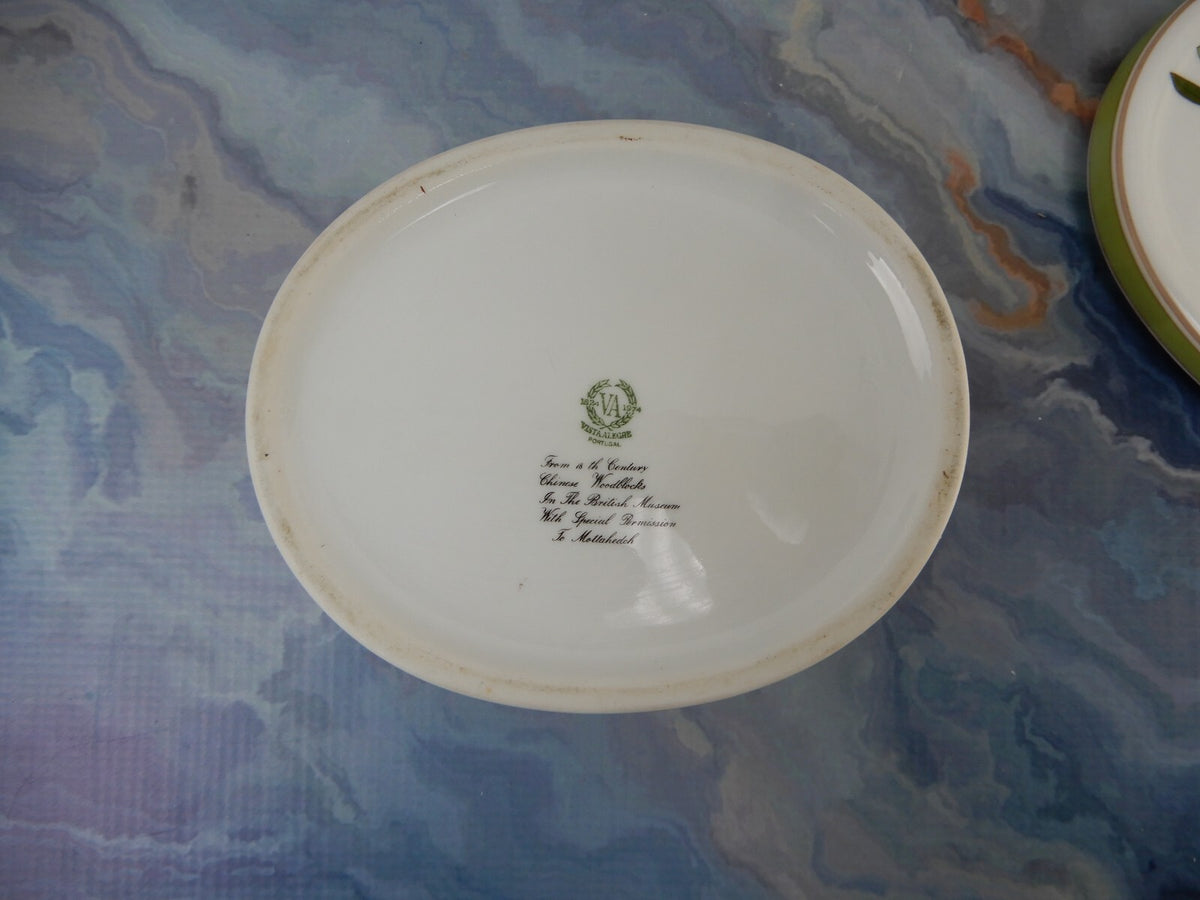 Mottahedeh Vista Alegre Oval Trinket Box Woodblock  British Museum Reproduction