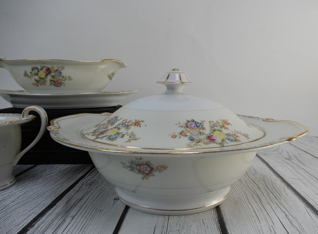 Regal China Japan w/ Imperfections Gravy Bowl ,Creamer,Sugar Bowl & Lidded Bowl