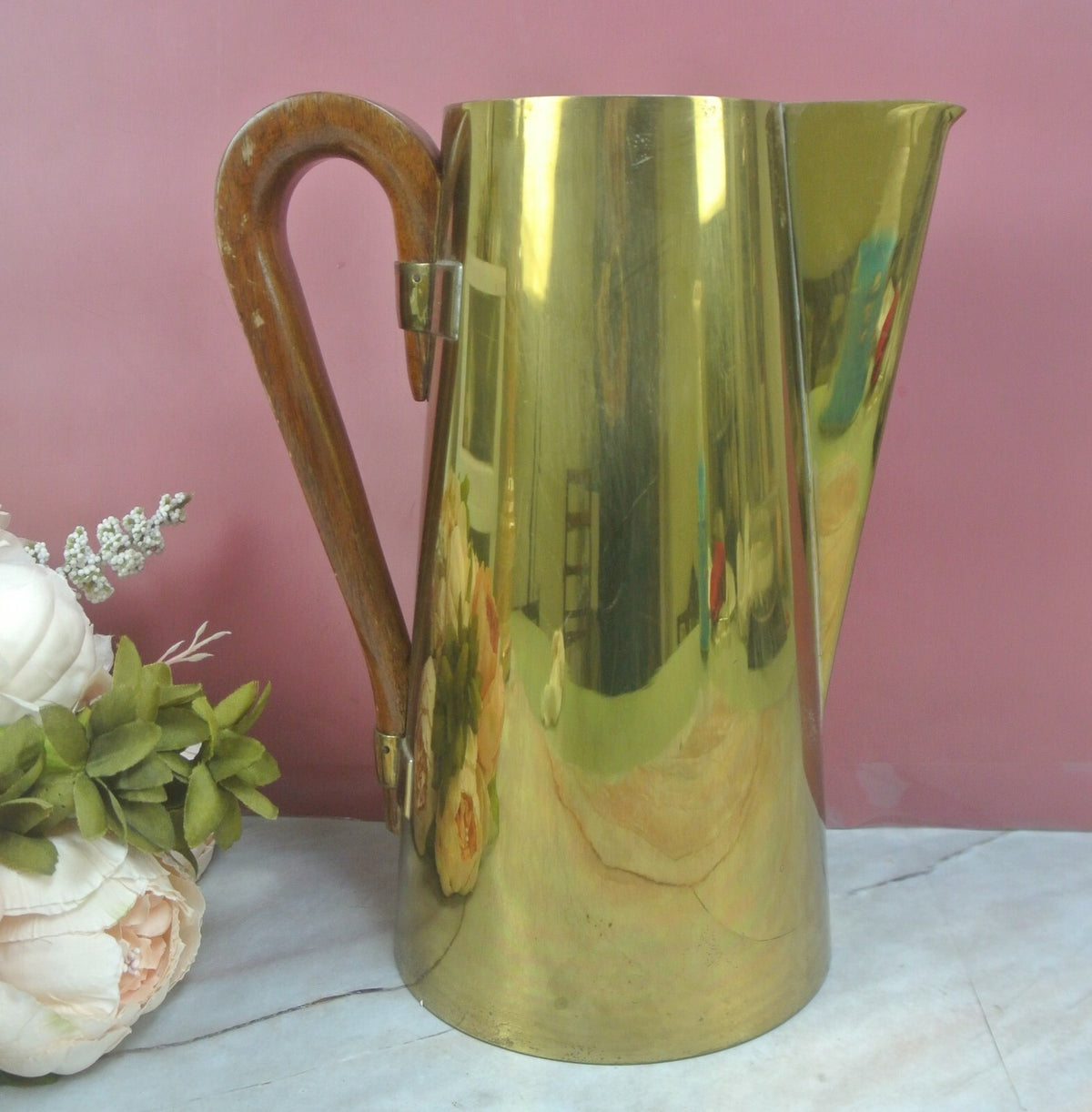 Dorlyn Silversmiths Brass Tea Pot by Tommi Parzinger NO LID-