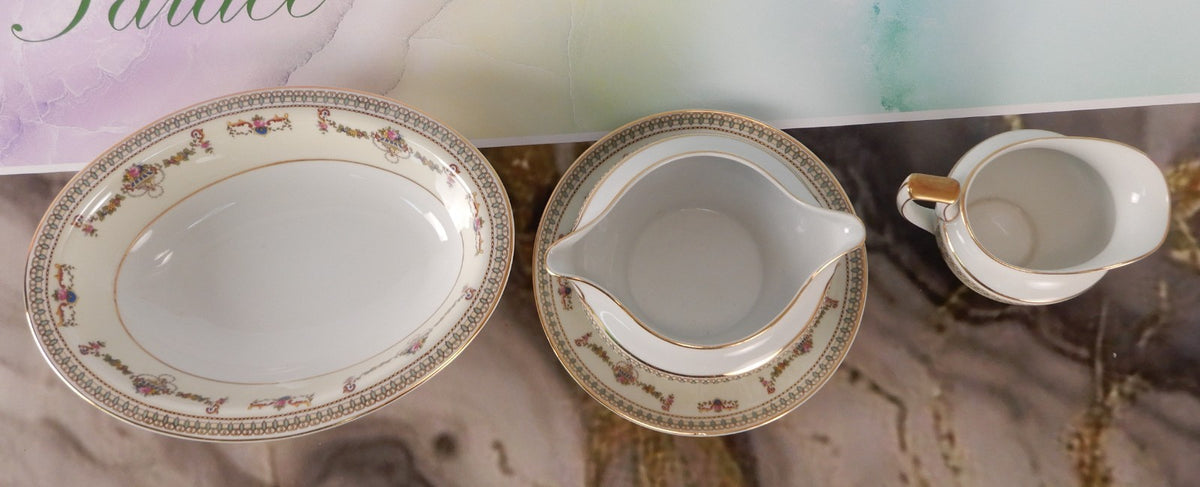 Vintage H&C Selb Bavaria Germany Heinrich "SENTA" Oval Bowl ,Gravy Bowl,Creamer