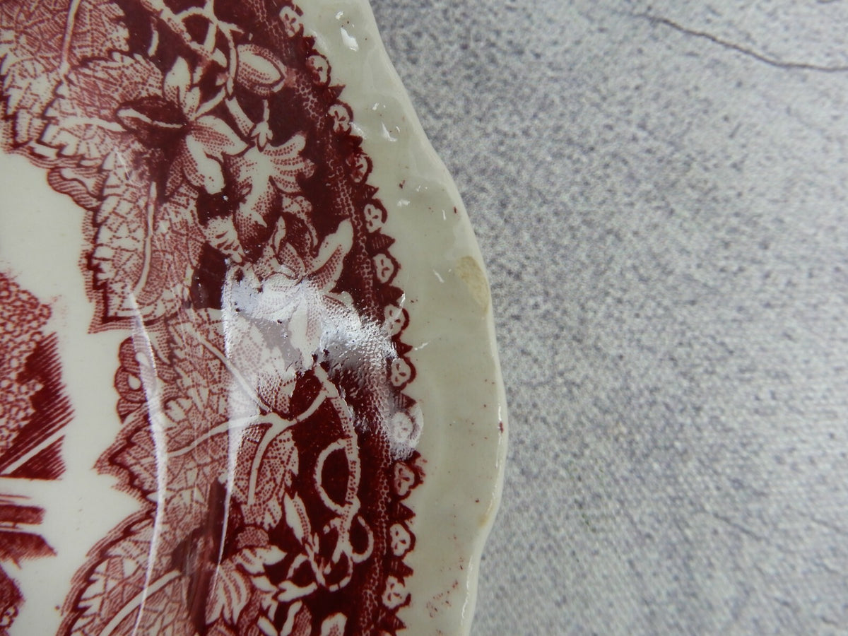 3 Mason's England Vista Red " 2 Luncheon Plate 1 Salad Plate " Made in England