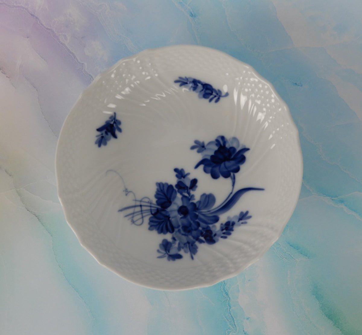 Royal Copenhagen "Blue Flower" Compote 10 1532 Short Porcelain Pedestal Bowl