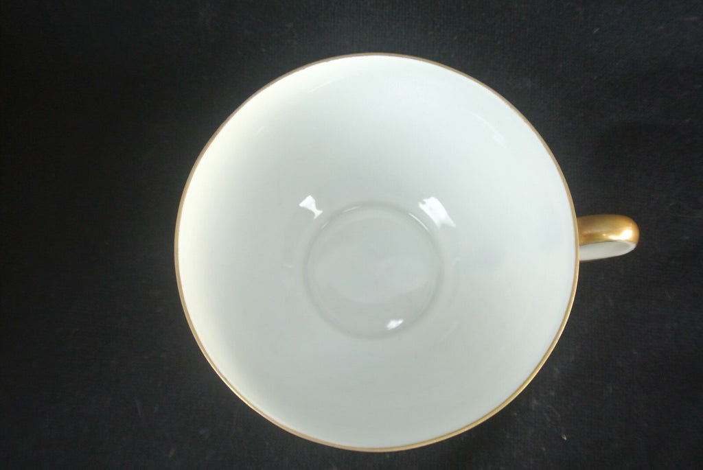 Vtg Edelstein Bavaria Teacup And Saucer Gold And Black Trim Set Of 3