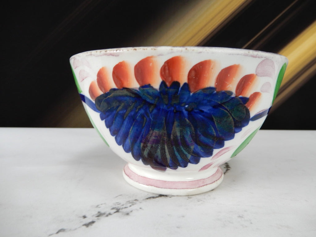 Antique Duch Gaudy Welsh Regout Grape Pattern Small Bowl