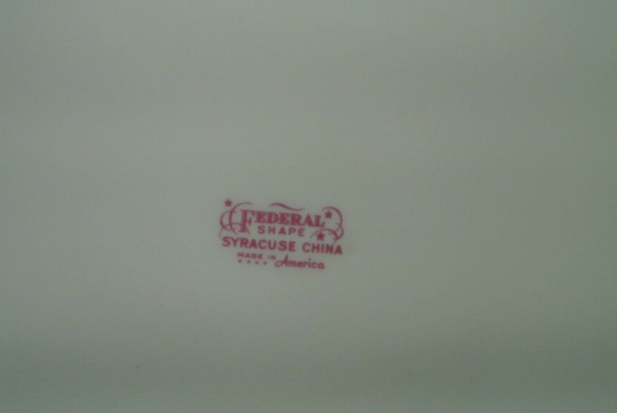 Vtge Federal Shape Syracuse China Victoria Rose -Platter and Serving Round Bowl