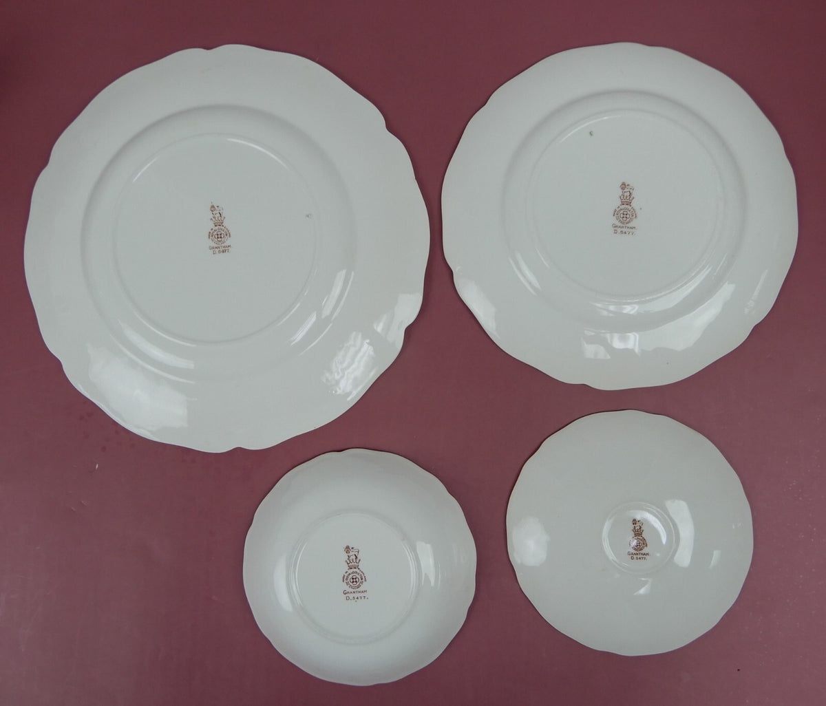Vintage Royal Doulton England Grantham Dinner,Luncheon,Saucer Plates,Fruit Bowl