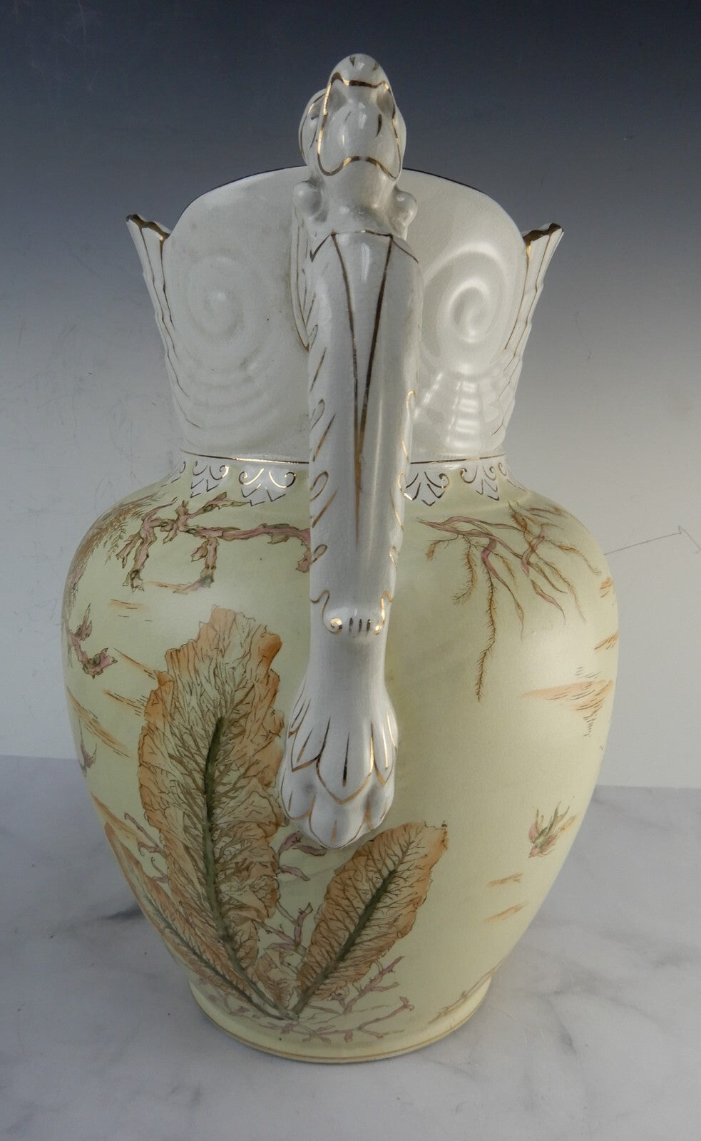 Antique Alba China Bona Fama Melior Ironstone Pottery Wash Bowl and Pitcher Set