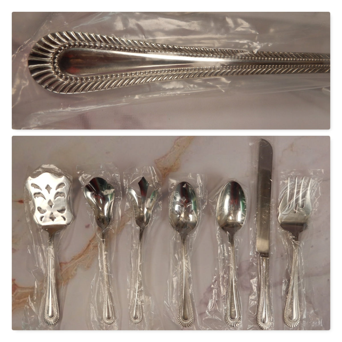 RSVP 18/10 Stainless Flatware Aldridge Wimberly 7 Service Pieces