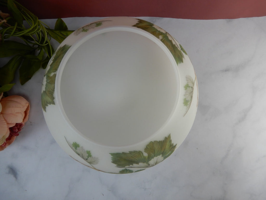 Vintage Norleans Italy Covered Compote Satin Frosted Glass Pedestal Candy Dish