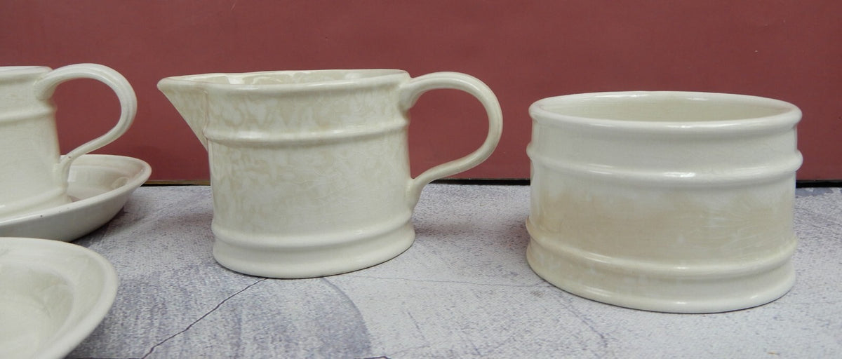 Vtg Portmeirion Meridian Series Mugs,Saucers,Creamer &Sugar Bowl Made in England