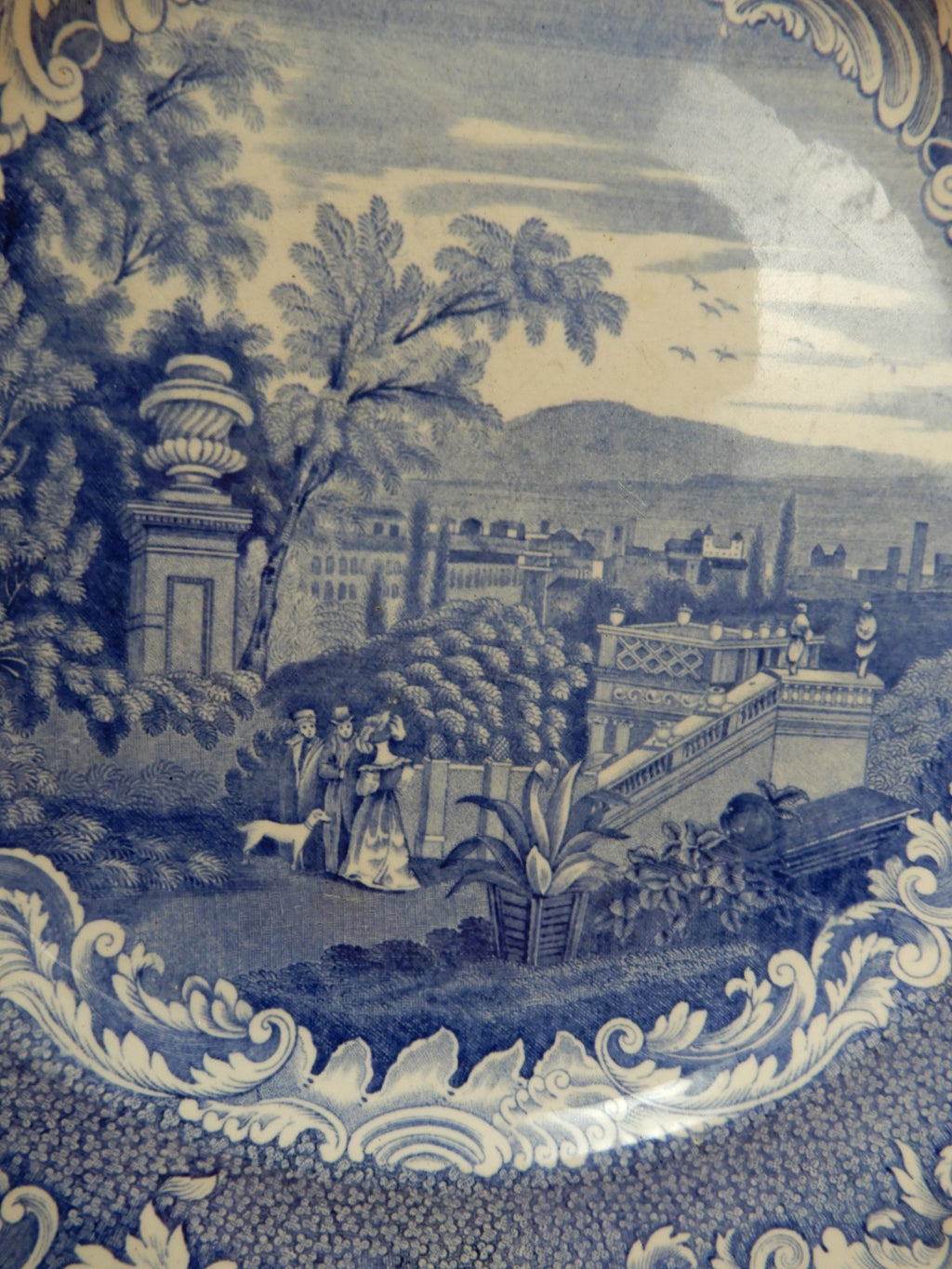 Antique Copeland & Garrett Late Spode Byron Views Dinner Plate -Bologna Pattern