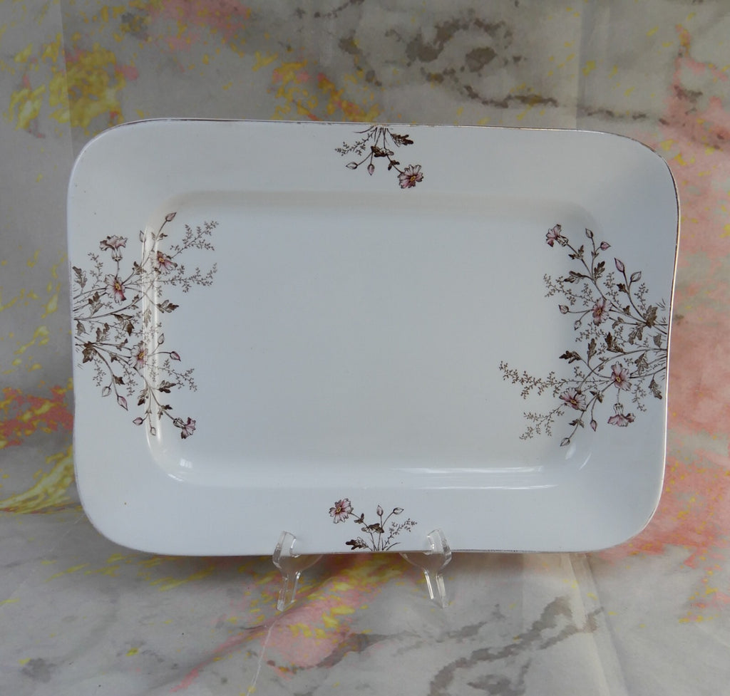 Vtge John Maddock,Royal Stone China Burslem England Rectangle 16-3/8" Platter
